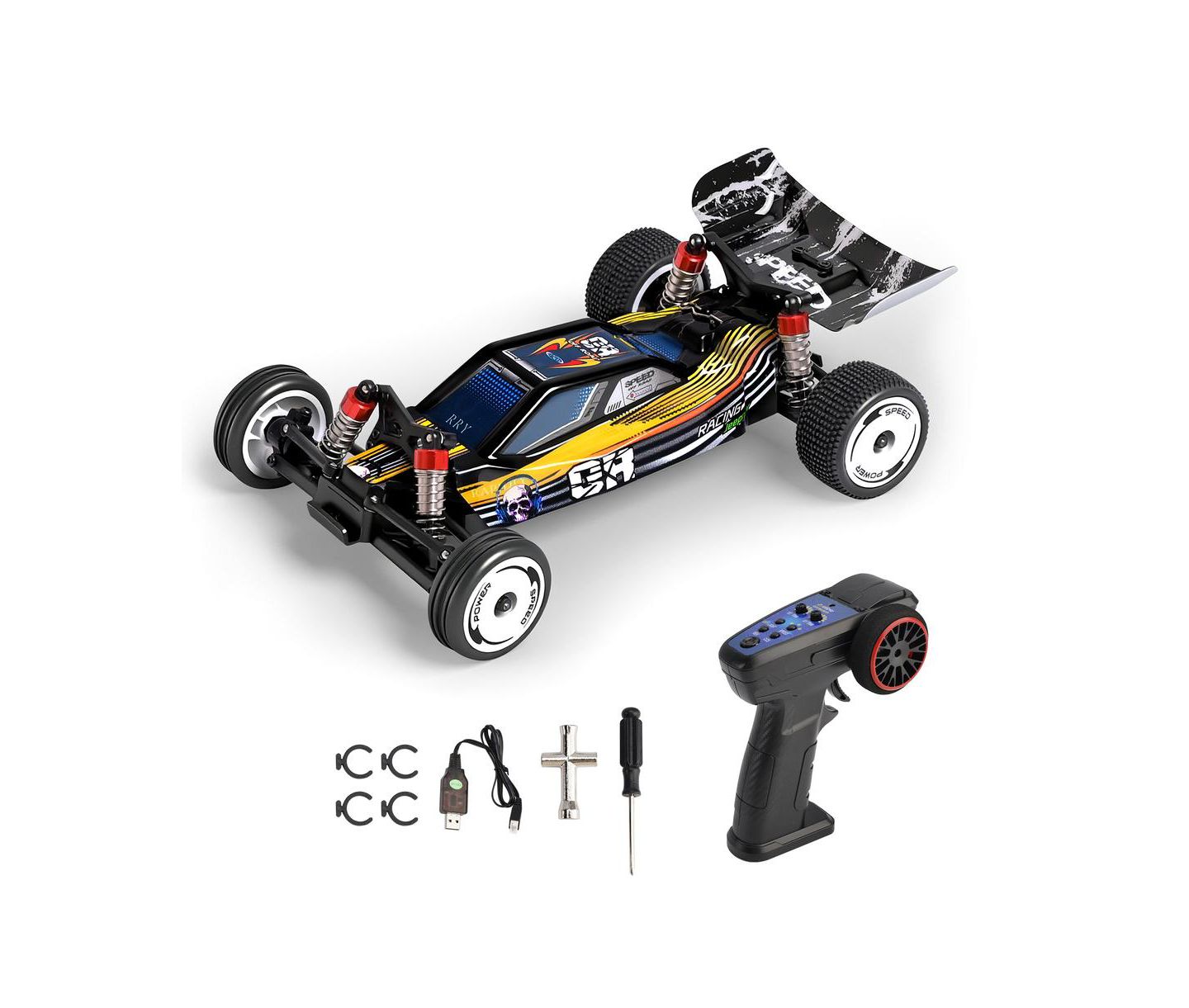 Детская игрушка Bruce & Shark 1:24 Scale Off-Road 3-Speed RC Car, цвет: Чёрный — фото 1