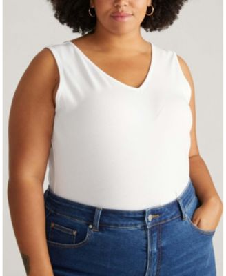Plus Size Double V Tank