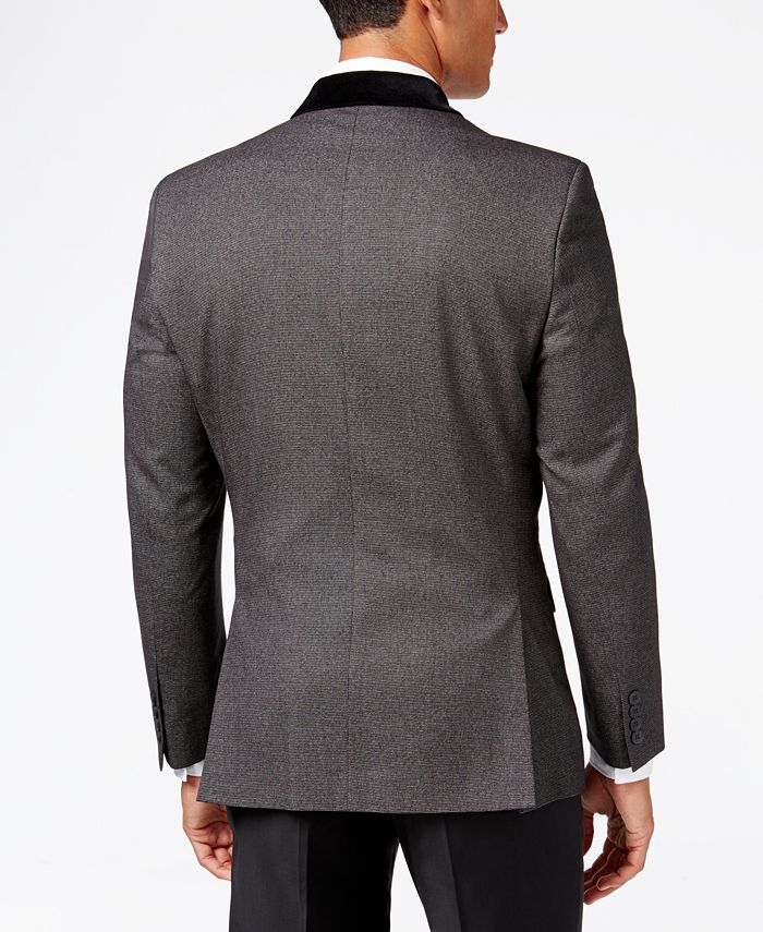 Alfani Men's Slim-Fit Black/White Neat Evening Jacket, Created for Macy ...
