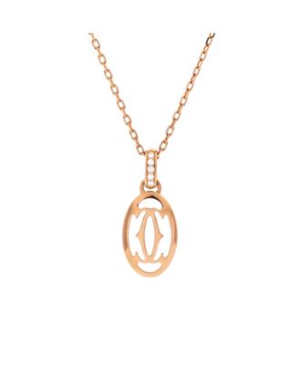 Logo Double C Pendant Necklace