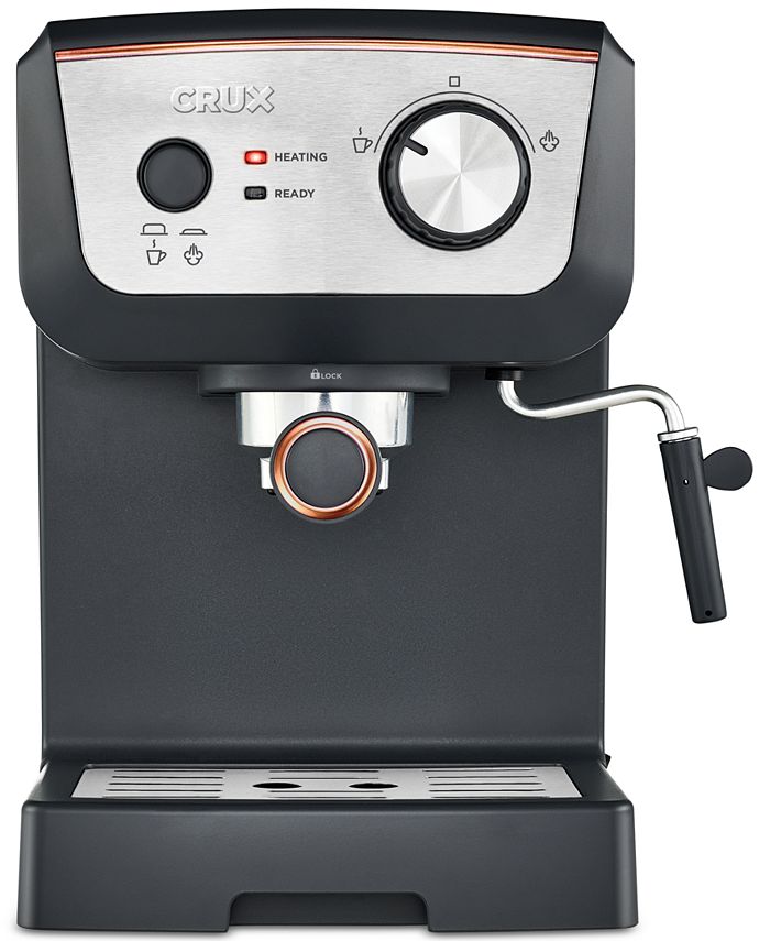 TRU 15-Bar Semi-Automatic All-In-One Espresso Maker with Grinder and  Frother - Macy's