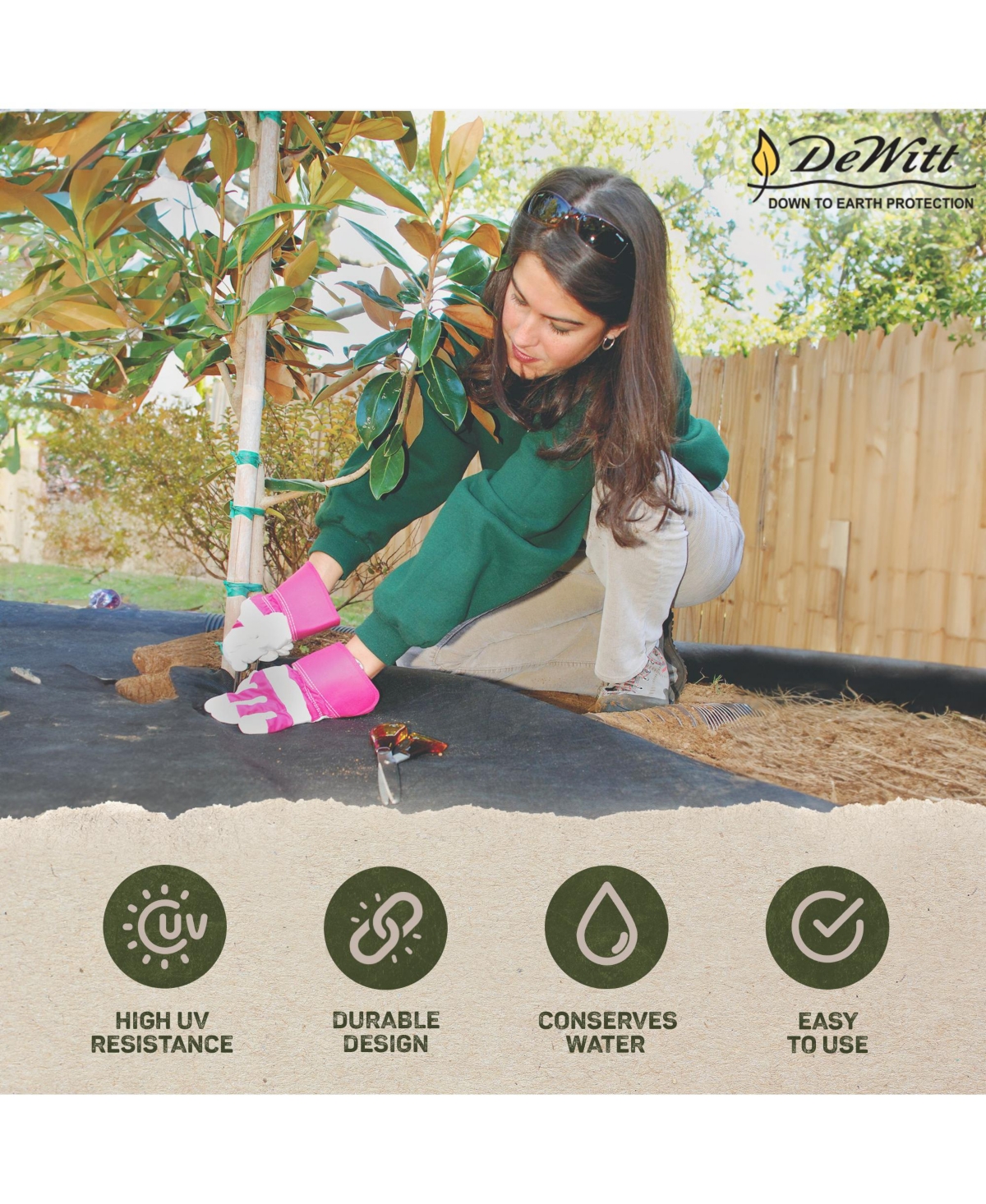 DeWitt Sunbelt Woven Weed Barrier Landscape Fabric Ground Cover