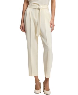 BOSS by Women's Japanese Crepe Tapered-Fit Pants