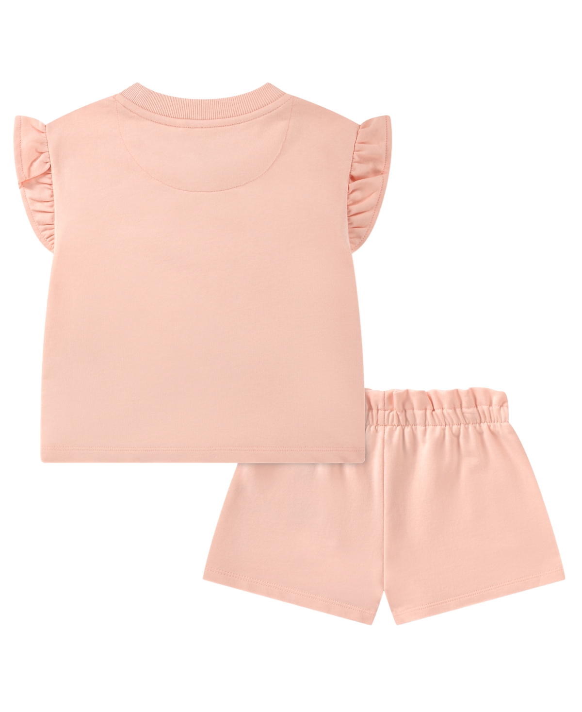 Nike Girls' Toddler 2T-4T Baby French Terry T-Shirt and Shorts, 2-Piece Set