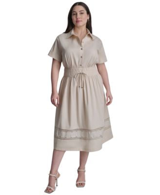 plus size short sleeve shirt dress Womens Plus Size Rope Belted Short Sleeve Shirt Dress, Fuchsia, Size 2X