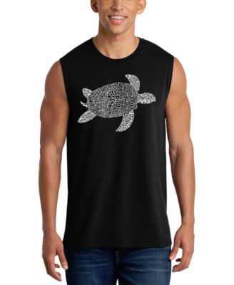 Men's Sea Turtle Word Art Graphic Tank Top