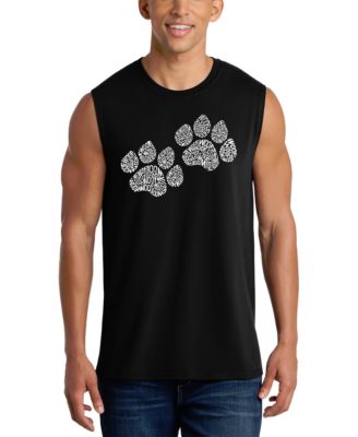 Men's Dog Paw Prints Graphic Tank Top