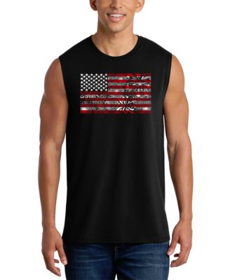 Men's American Flag Fireworks Tank Top