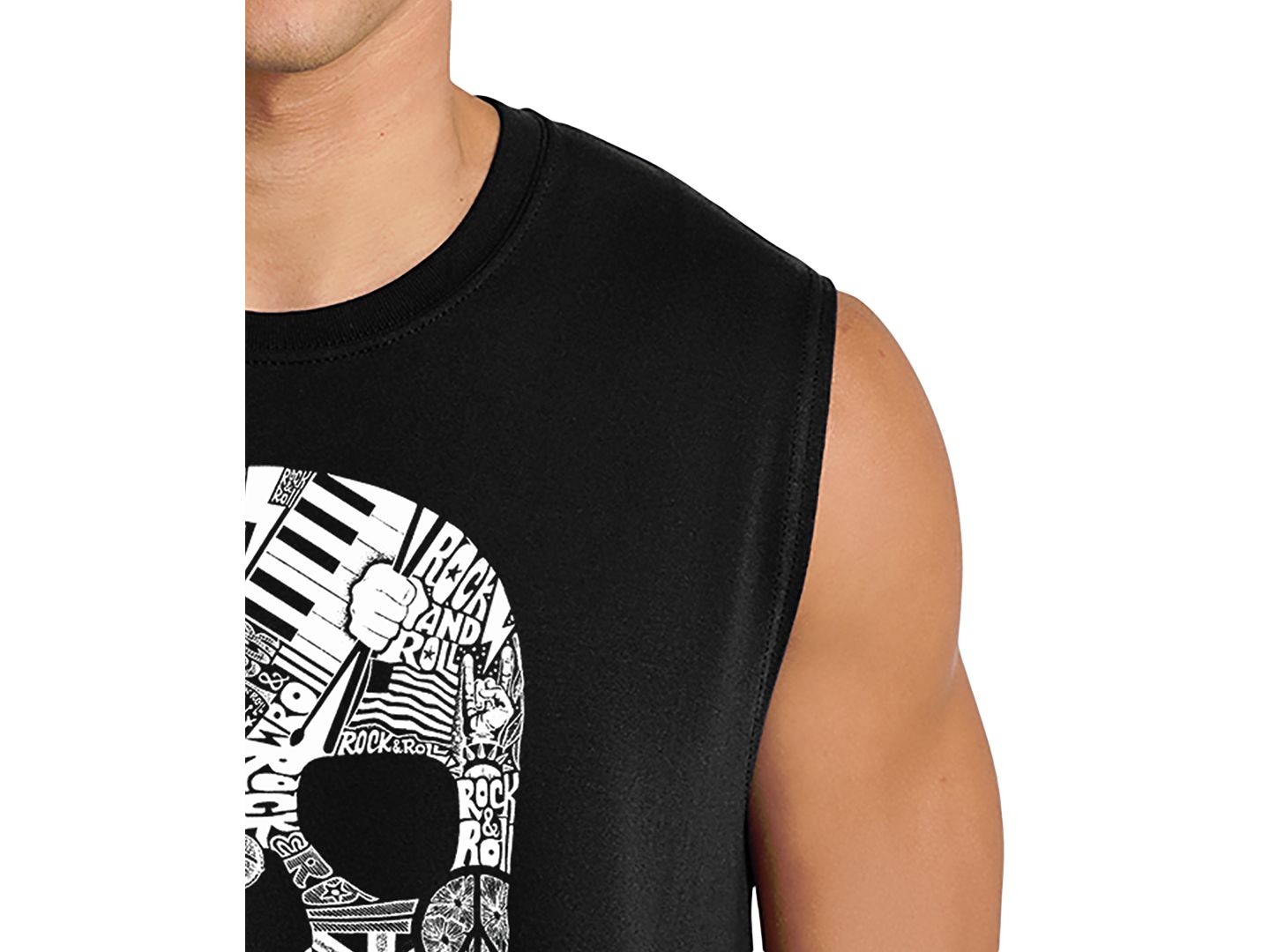 Мужской топ LA Pop Art Skull Word Art Graphic, цвет: Чёрный — фото 2