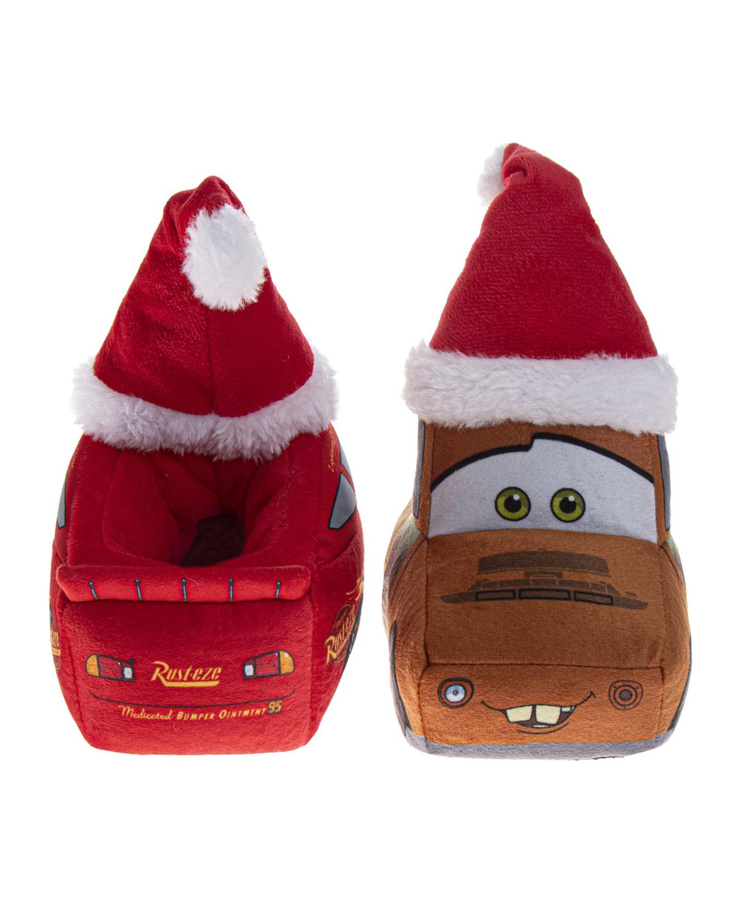 Тапочки Disney Cars Christmas Slippers Lightning McQueen Mater Cozy Warm Holiday Theme Soft Plush (Toddler Sizes 5-10/ Little Kid Sizes 11-1) для мальчиков, цвет: Красный — фото 3