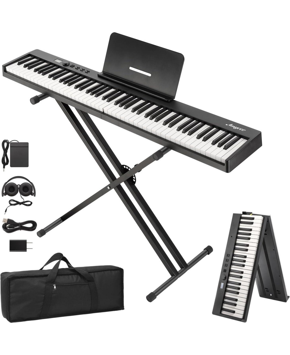 gaomon 88-Key Full Size Portable Folding Keyboard