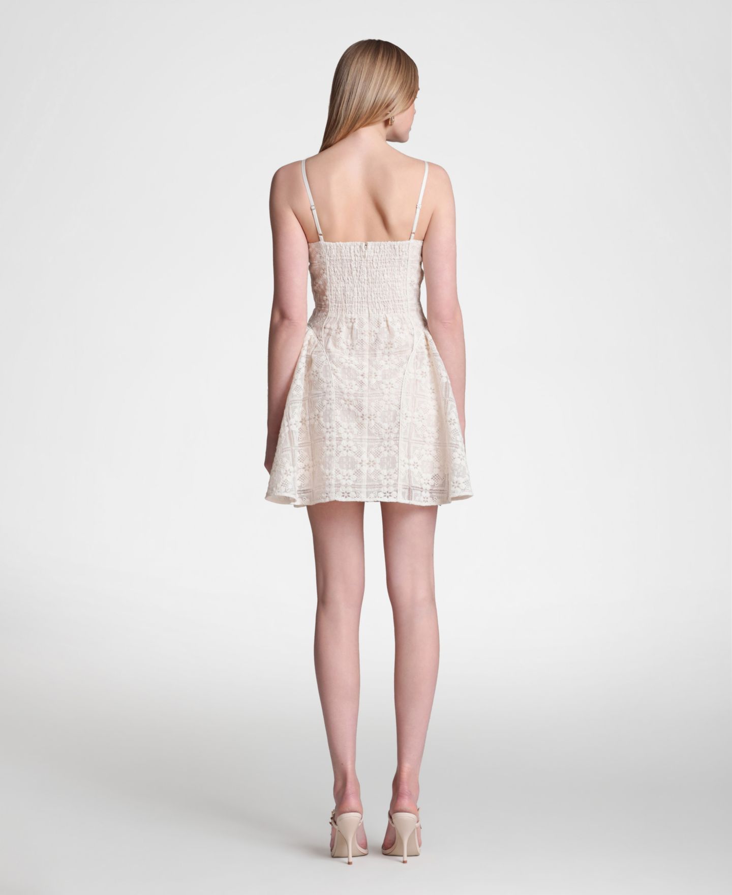 Женское платье Avec Les Filles Cotton Sweetheart Neck Mini, цвет: Нейтральный — фото 5