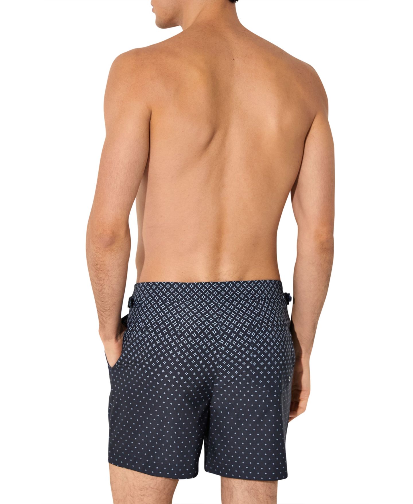 Пляжные шорты Geometric-Print для мужчин — REISS, цвет: Тёмно-синий — фото 4