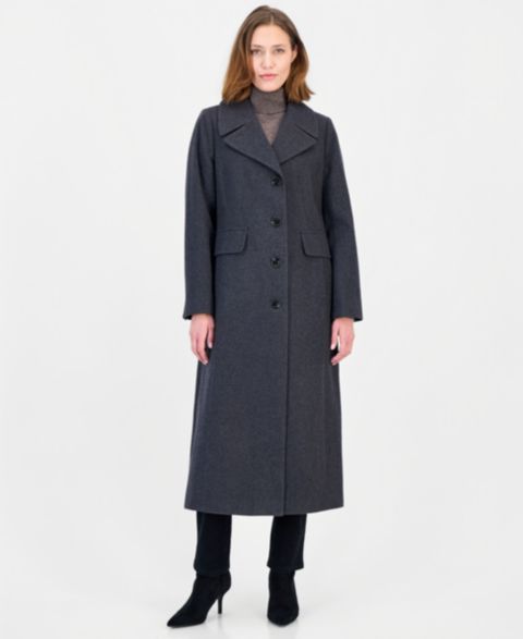 Женские куртки Anne Klein Women's Single-Breasted Maxi Coat