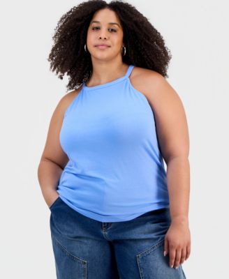 Trendy Plus Size Halter Tank Top