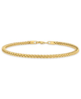 Diamond Cut Palmier Chain Bracelet in 10k Yellow Gold