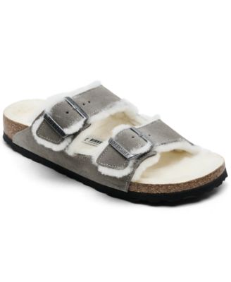 Women's Arizona Shearling Suede Leather Sandals from Finish Line