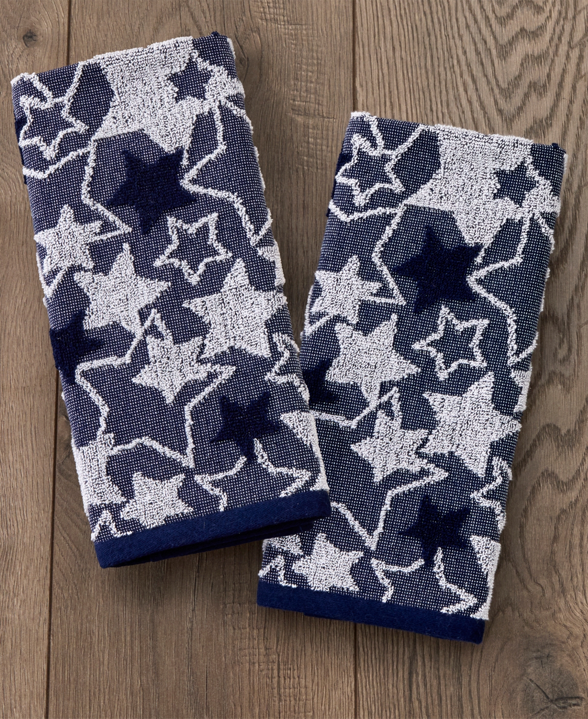 Skl Home Seasonal Stars Jacquard 2-Pc.Hand Towel Set