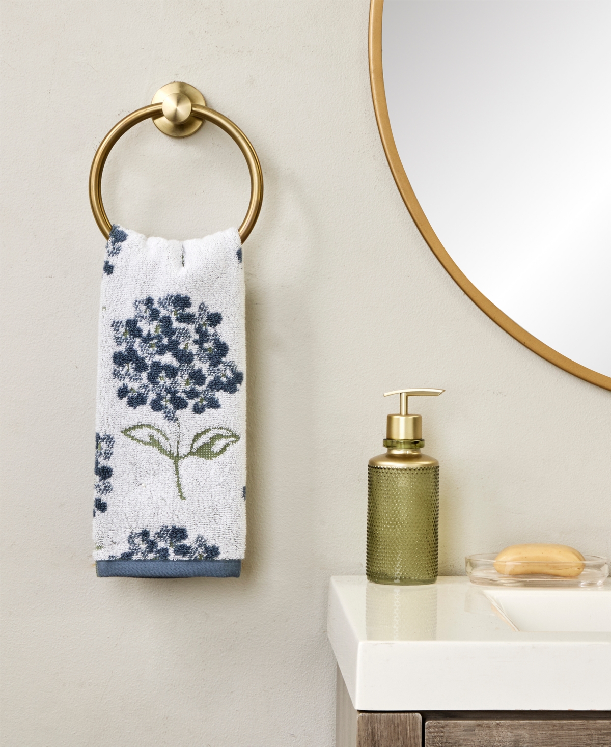 Skl Home Hydrangea Jacquard 2-Pc. Hand Towel Set