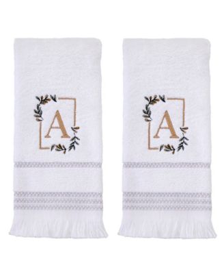 Everyday Monogram 2-Piece Hand Towel Set