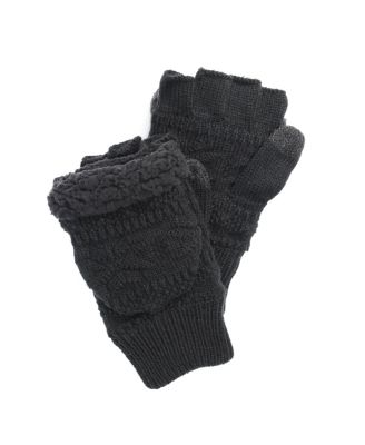Men's Faux Fur Flip Mittens