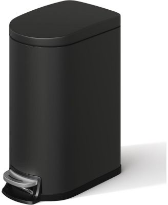 1.6 Gal Step-On Stainless Steel Trash Can, Garbage Bin with Soft Close Lid