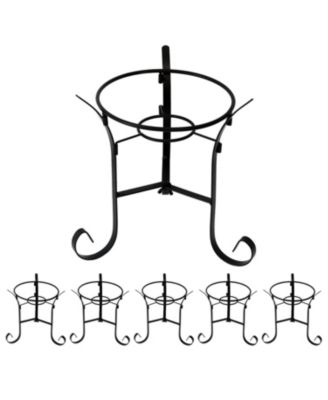 Indoor/Outdoor Decorative Steel Scroll Gazing Ball Stand for 10" or 12" Outdoor Garden Gazing Globes - 9" H