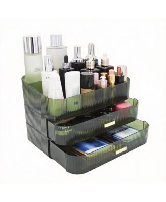 2-Drawer Acrylic Cosmetic Organizer for Bathroom and Vanity