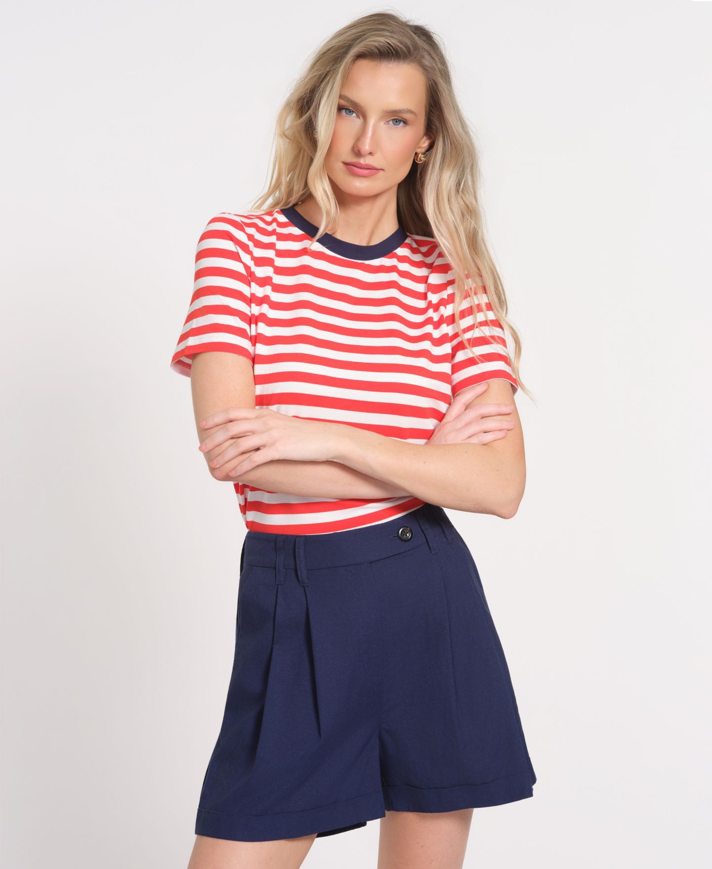 Женские шорты Isaac Mizrahi Relaxed-Fit, цвет: Тёмно-синий — фото 2
