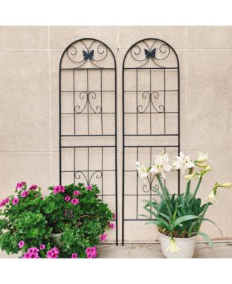Metal Garden Trellis 71" x 19.7" Rustproof Trellis for Climbing Plants Outdoor Flower Support