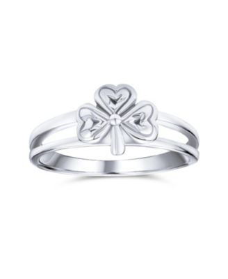 Celtic Trinity Peite Design Shamrock Clover Ring