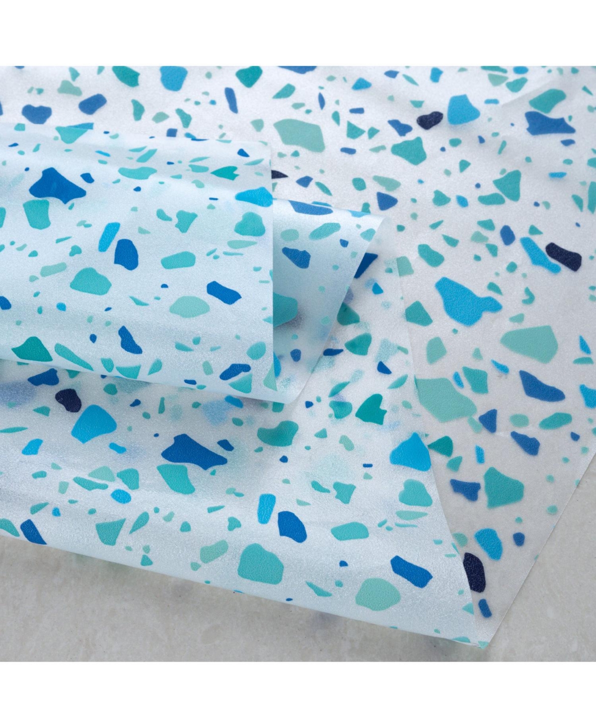 Rt Designers Collection 90GSM Peva Glit Printed Terrazzo Shower Curtain 70" x 72"