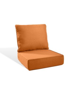 PlushCore  2-Piece Deep Seating Outdoor Dining Chair Thick Cushion Set (1-Set)