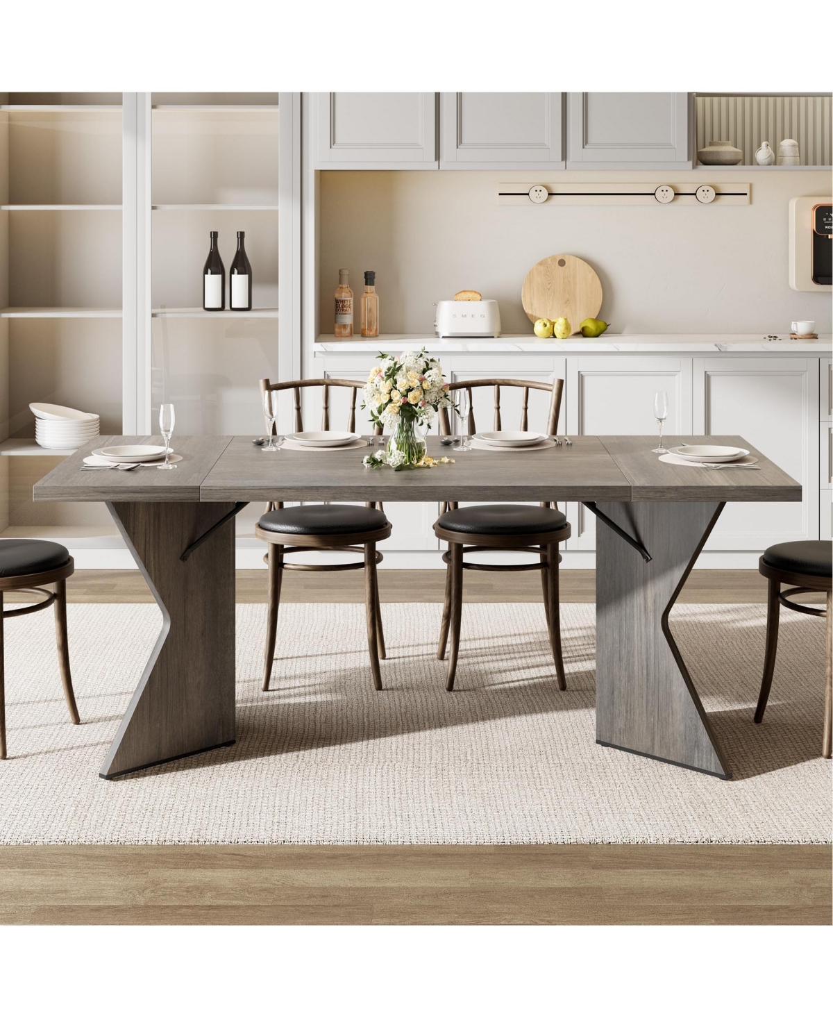 gaomon 71 Inch Rectangular Dining Table for 6