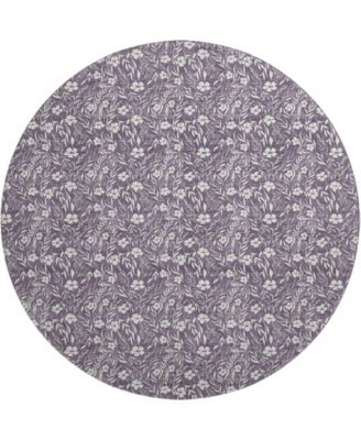 Soft Essentials Machine Washable SE4 8'x8' Round Area Rug