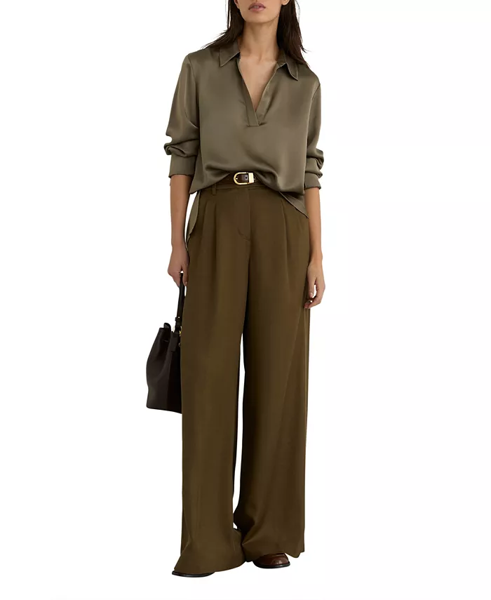 Women's Silk Open-Collar Blouse - thumbnail 3