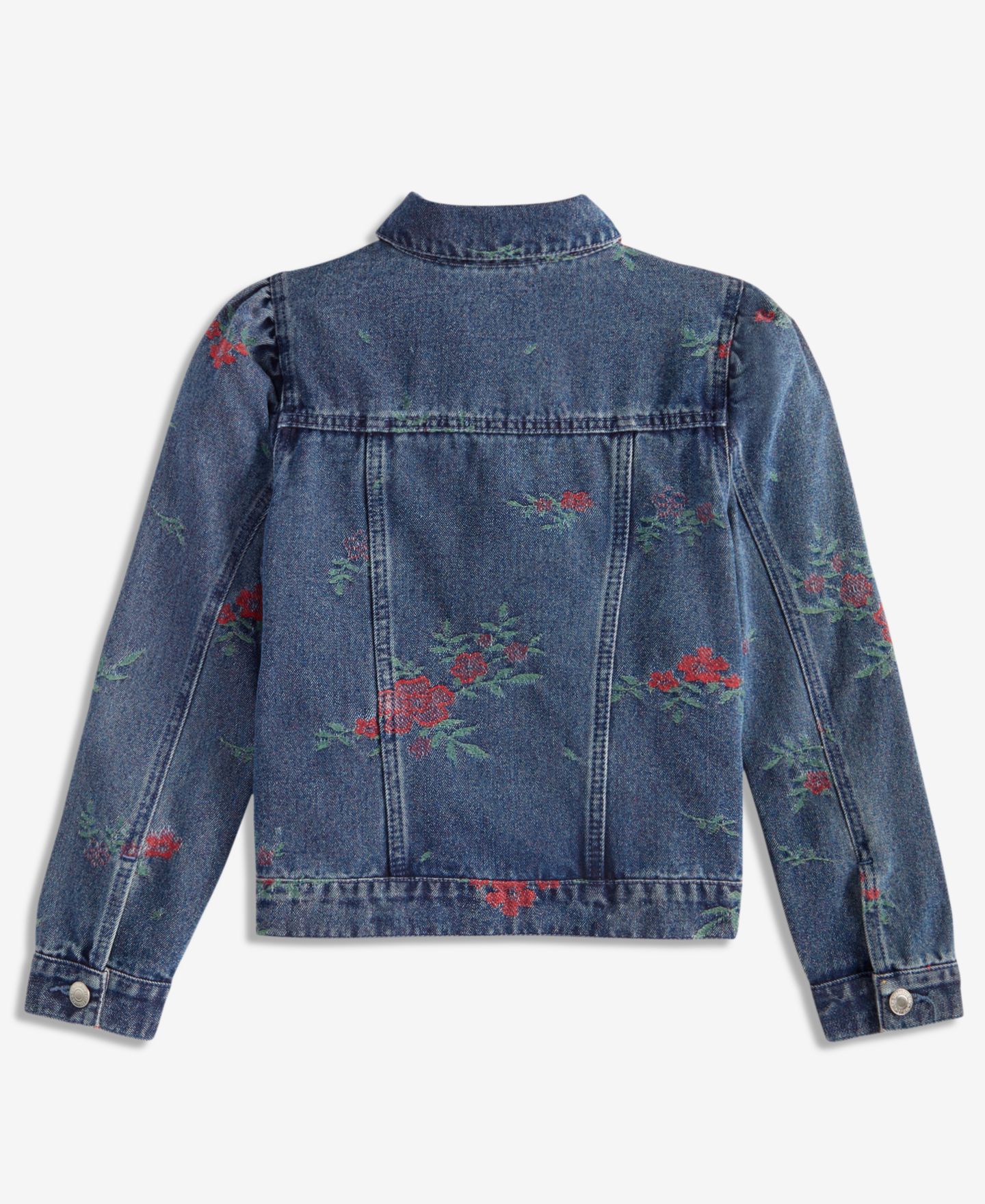Куртка Levi's Floral Jacquard Trucker Jacket With Bows для девочек, цвет: Синий — фото 5