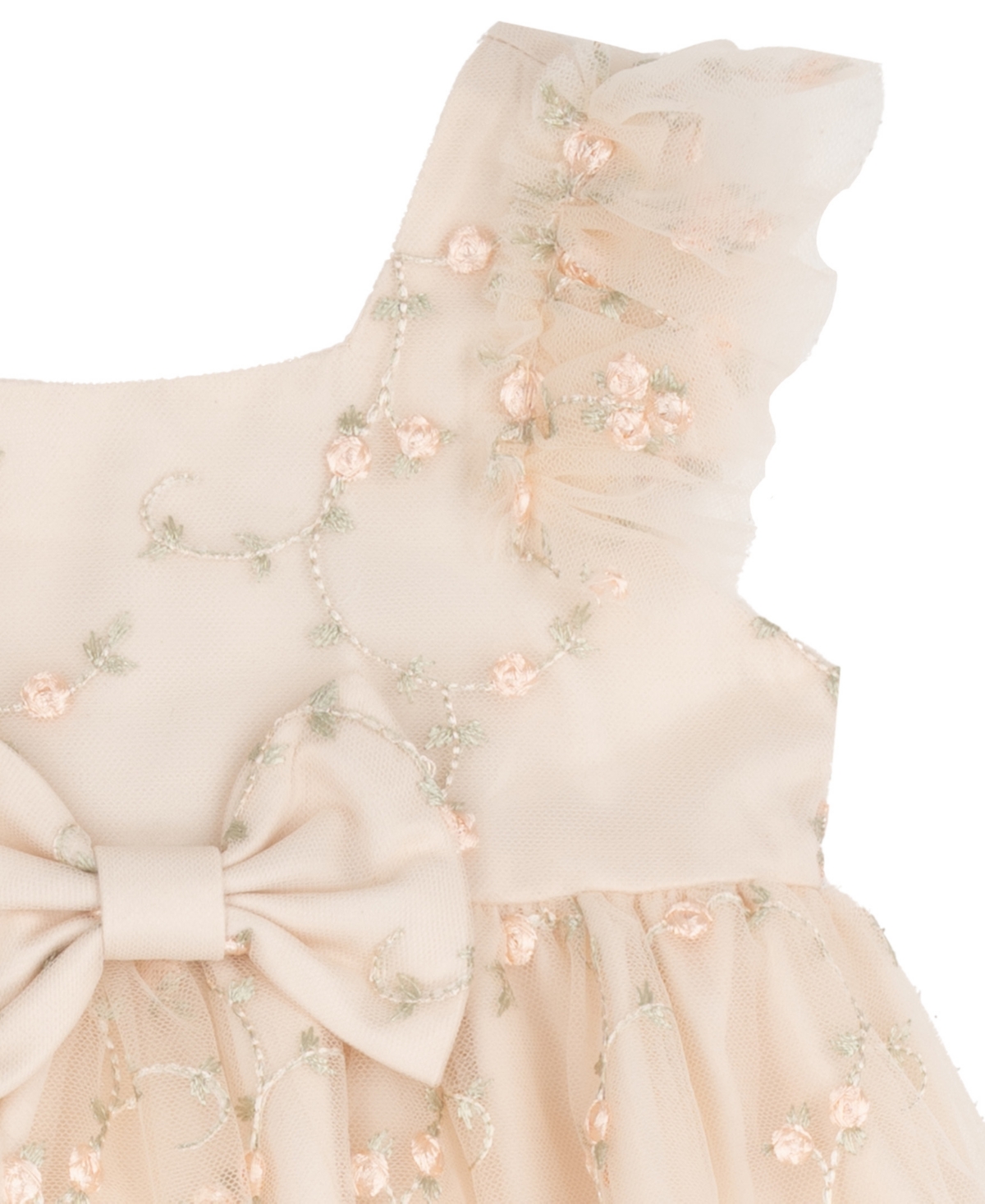 Rare Editions Baby Girls' Ruffled Short-Sleeve Dress