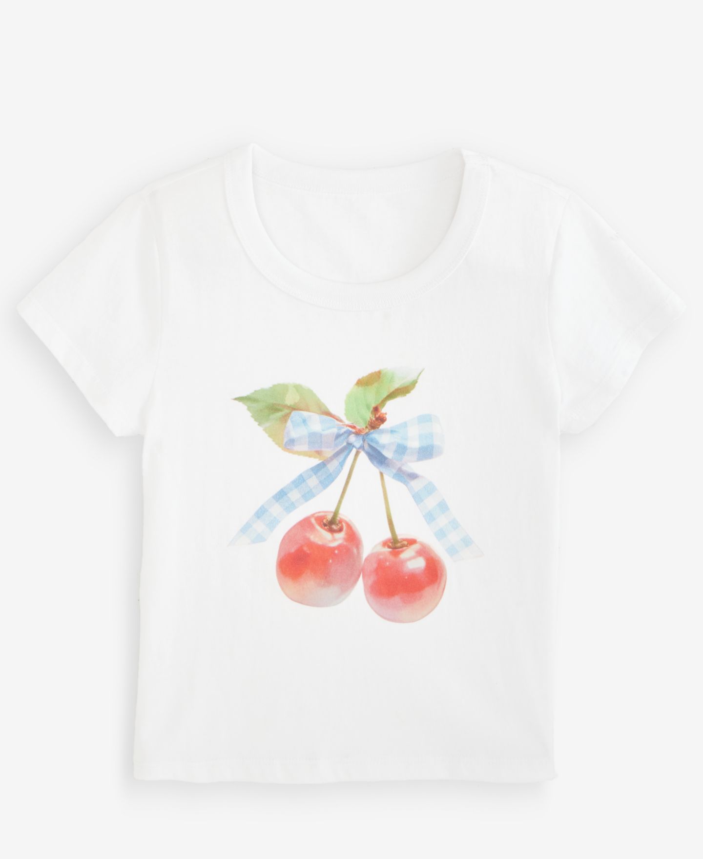 Футболка With Jules Cherry Bow Graphic Cotton T-Shirt для девочек, цвет: Белый — фото 1