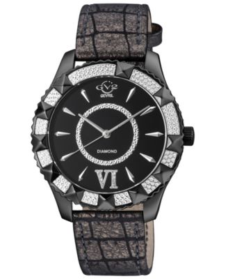 Women's Venice Swiss Quartz Diamond Hand made Italian leather Strap Watch