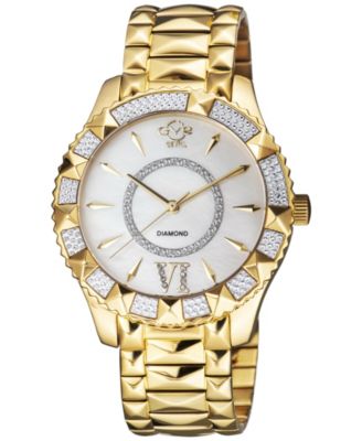 Women's Venice Swiss Quartz Diamond IP Stainless Steel Bracelet Watch