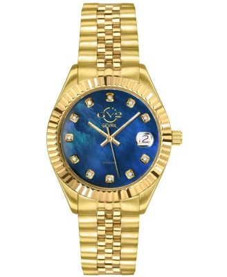 Women's Naples Swiss Quartz Diamond IP Stainless Steel Bracelet Watch