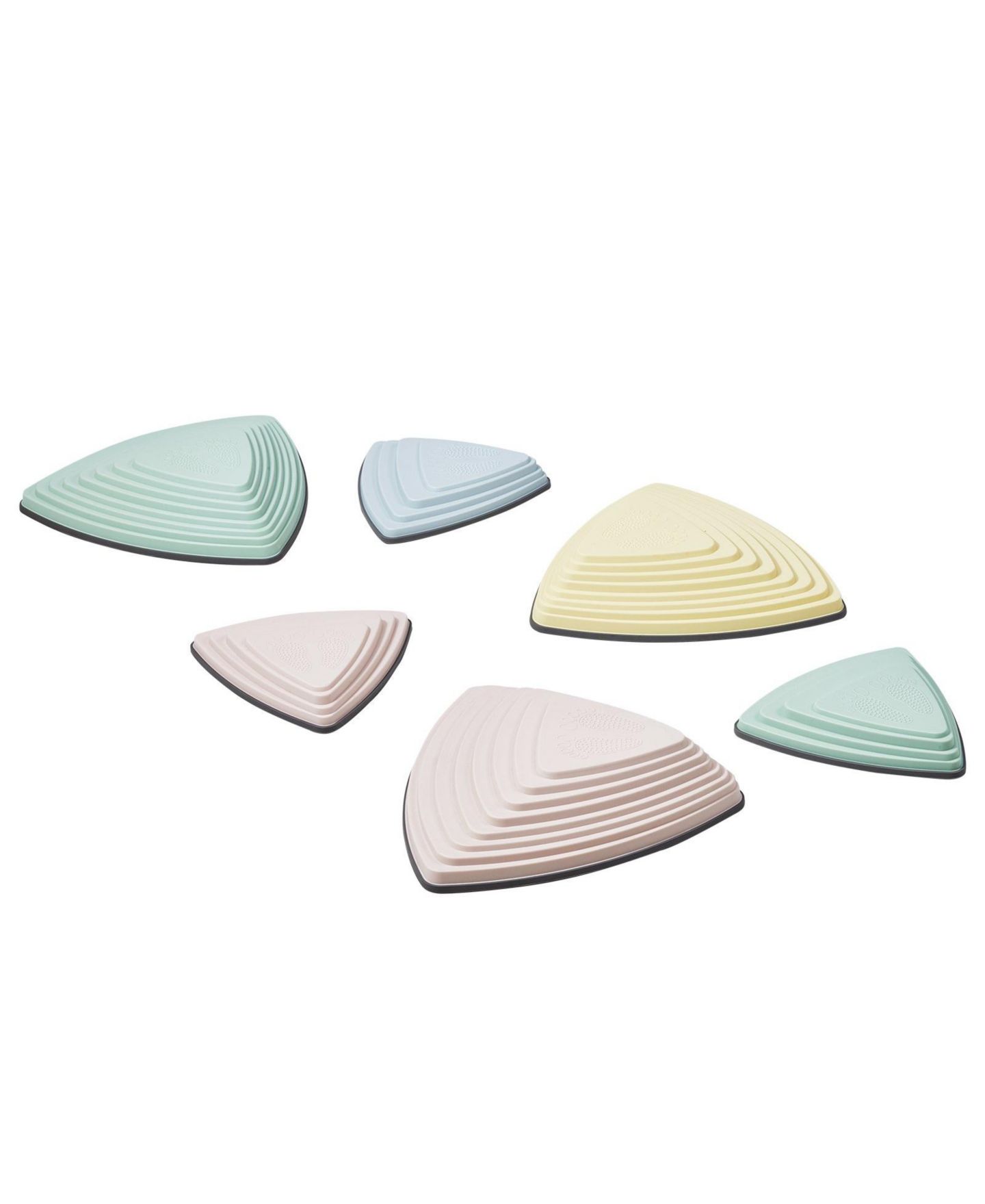 Детские игрушки Mecale Balance Stepping Stones for Kids, 6 Pieces Non-Slip Sensory Stones, 220 lbs Max, цвет: Серый — фото 9