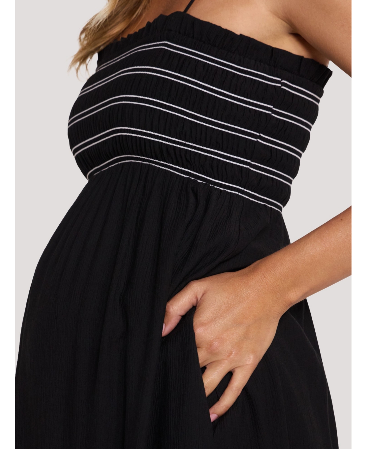 Motherhood Maternity Smocked Maxi Dress With Removable Straps