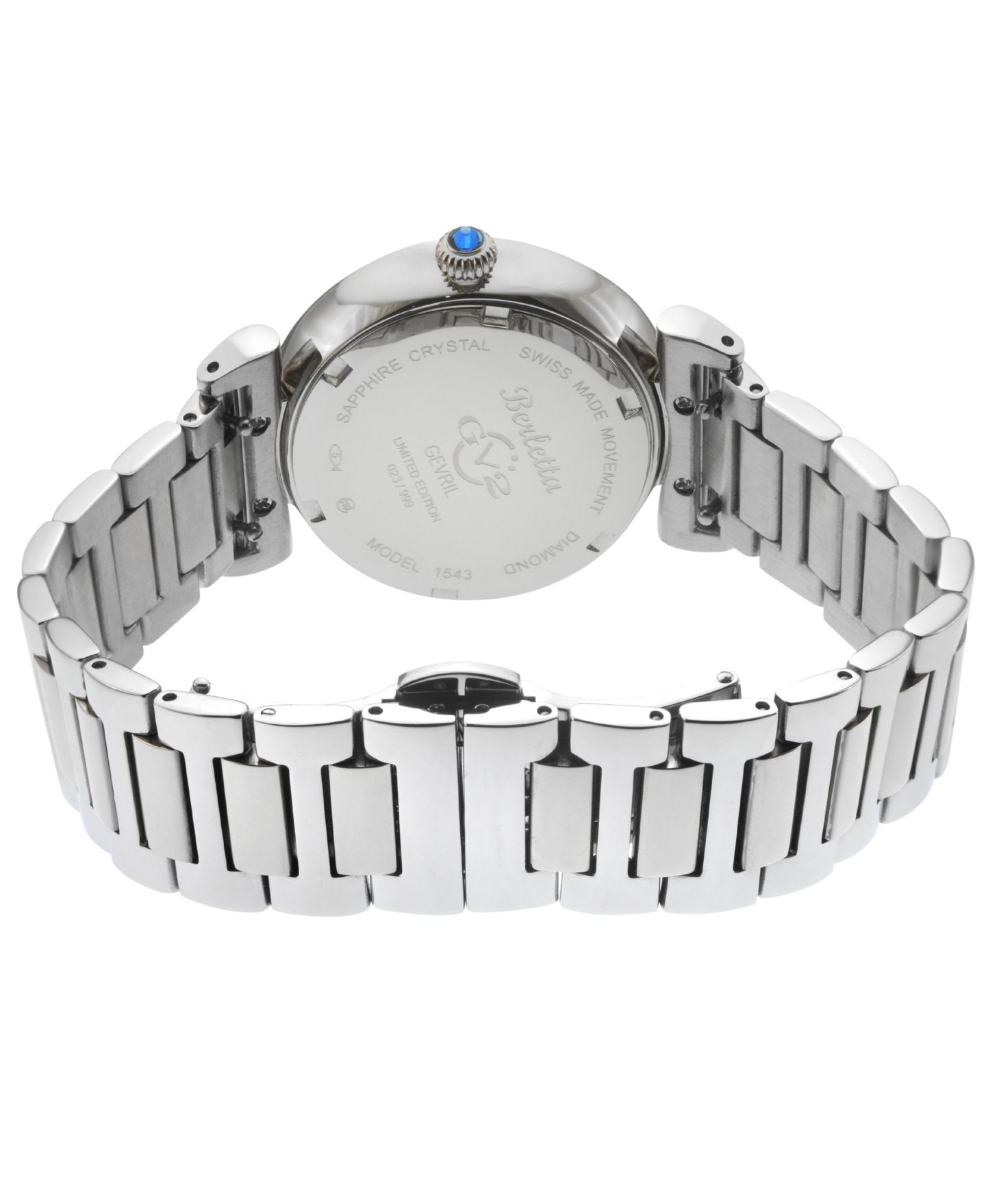 Женские часы GV2 by Gevril Berletta Swiss Quartz Diamond Silver Stainless Steel Bracelet Watch — фото 2