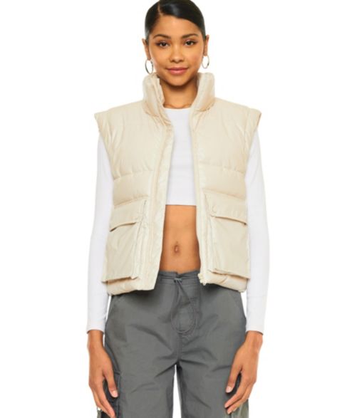 Женские жилеты KanCan Women's Frida Cropped Puffer Vest