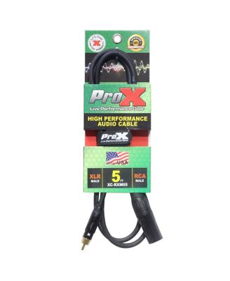 XC-RXM05 5' RCA-M to XLR3-M Unbalanced High Performance Audio Cable