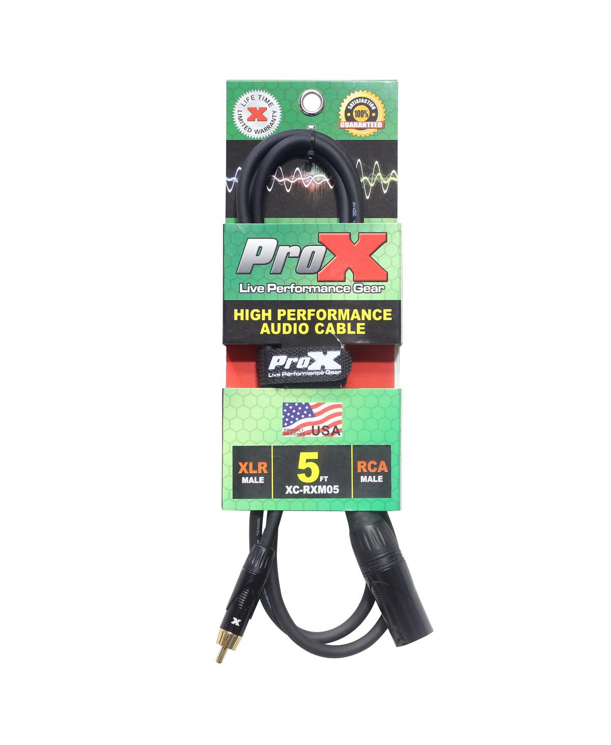 ProX XcRXM05 5 Rcam to XLR3m Unbalanced High Performance Audio Cable