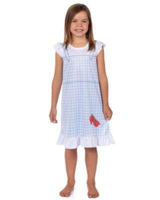 Little Girls Pajamas Dorothy Ruby Slippers Ruffle Cap-Sleeve Nightgown Loungewear