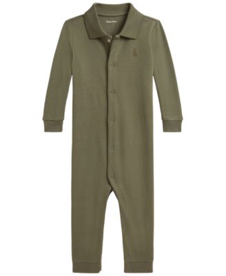 Polo Ralph Lauren Baby Boys Soft Cotton Polo Coverall - Cruise Olive 40$